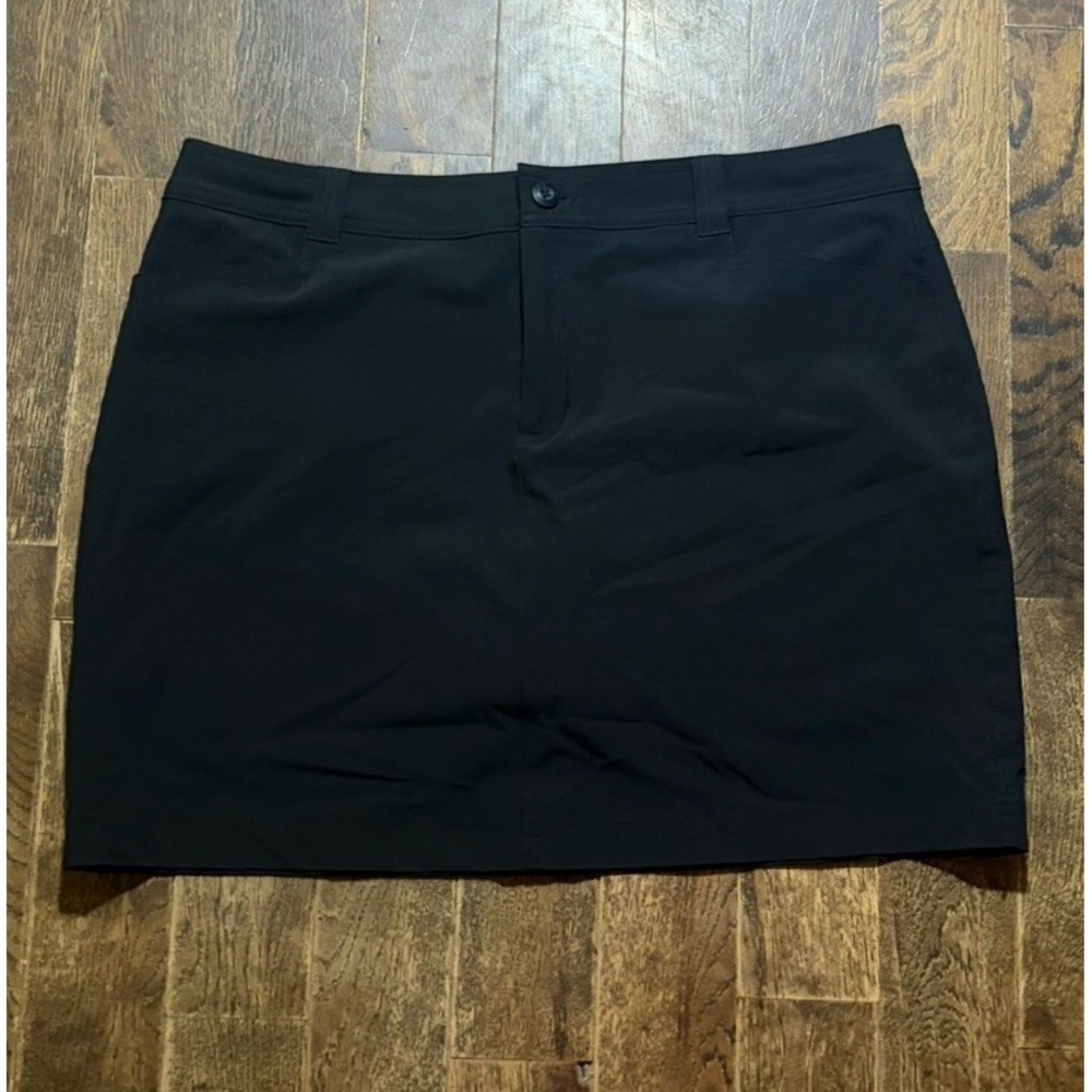 Eddie Bauer Womens Black Active Skort Size 14 Hiking Athletic Skirt with Shorts